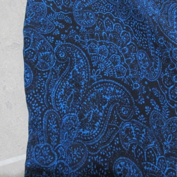 Sundance Sheer Teal Paisley Midi Skirt, Size 14 - Picture 3 of 7